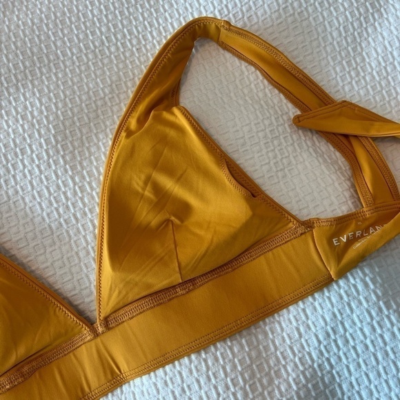 Everlane Swim Triangle Bikini Top In Yellow NWT - Picture 7 of 12